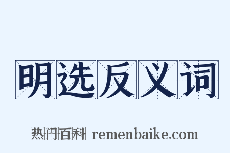 明选反义词是什么意思的图片
